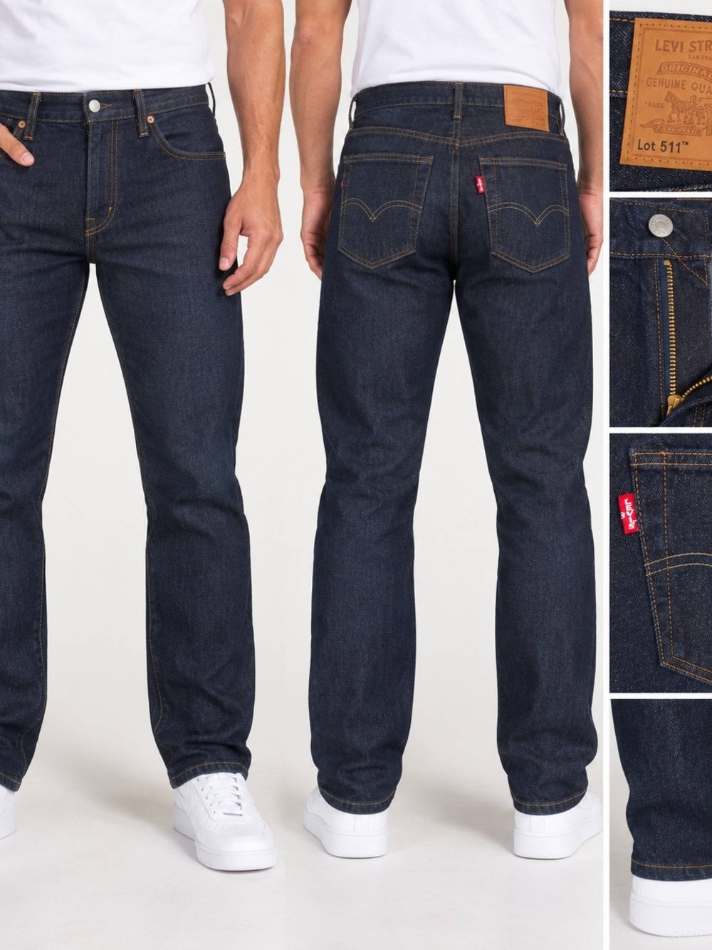 Levi's Straight Men’s Jeans in Dark Blue Denim